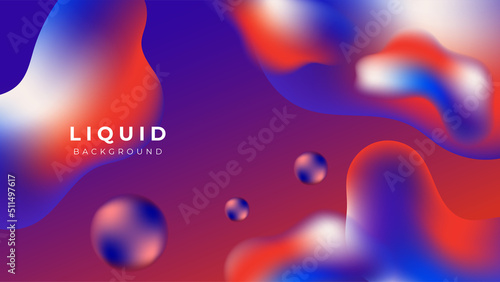 Modern colorful vivid vibrant gradient liquid fluid abstract background with blob shapes