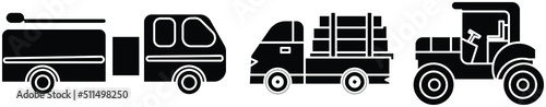 fire truck fire engine lumber truck outline hand drawn