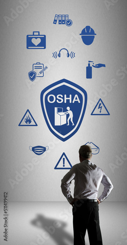 Osha concept watched by a businessman