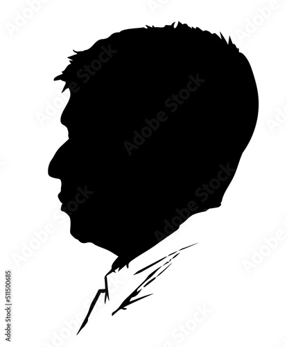 Man face. Vector drawing icon