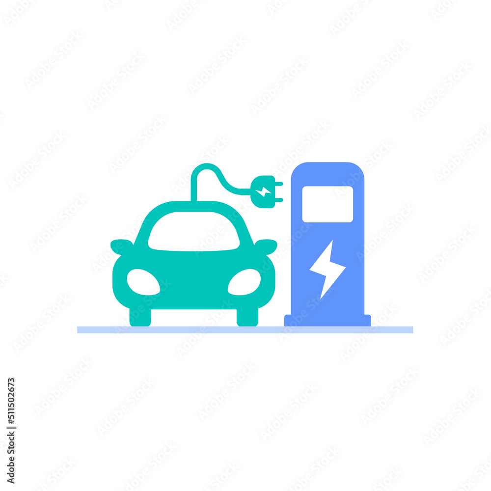 electric car charging battery on the energy refuel terminal station icon vector illustration. ev vehicle with plug in cable and charge spot symbol graphic design. electric car charging battery on the energy refuel terminal station icon vector illustration. ev vehicle with plug in cable and charge spot symbol graphic design.