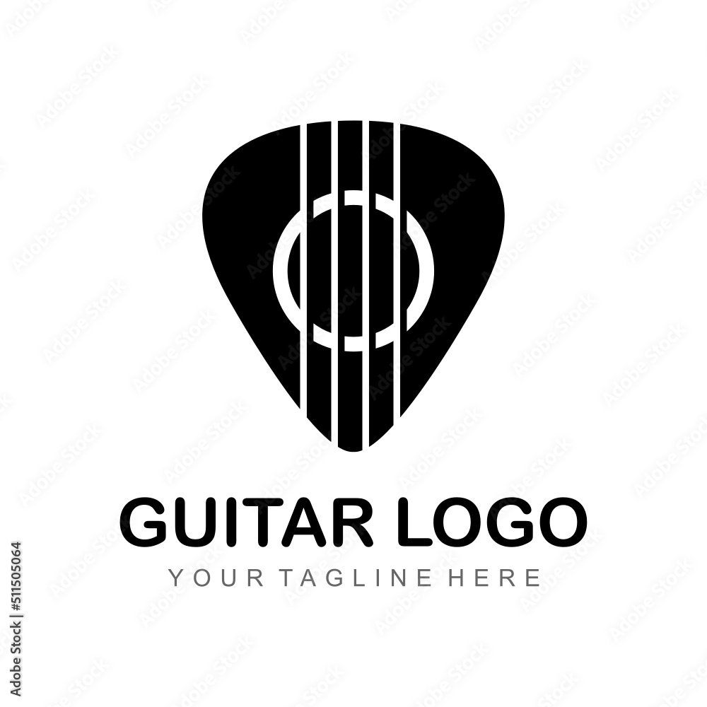 Photography pick guitar logo