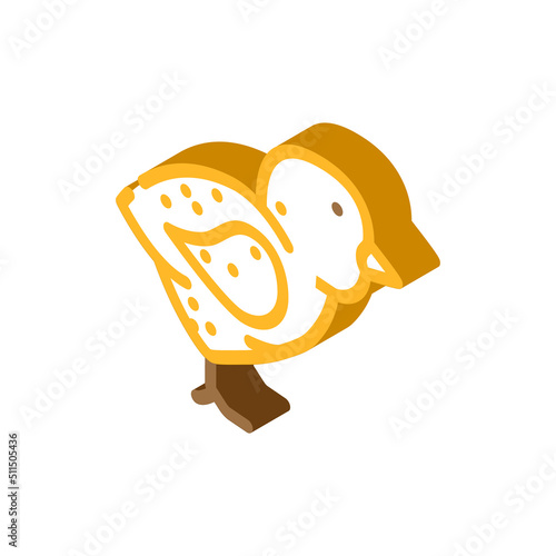 chick little chicken isometric icon vector. chick little chicken sign. isolated symbol illustration