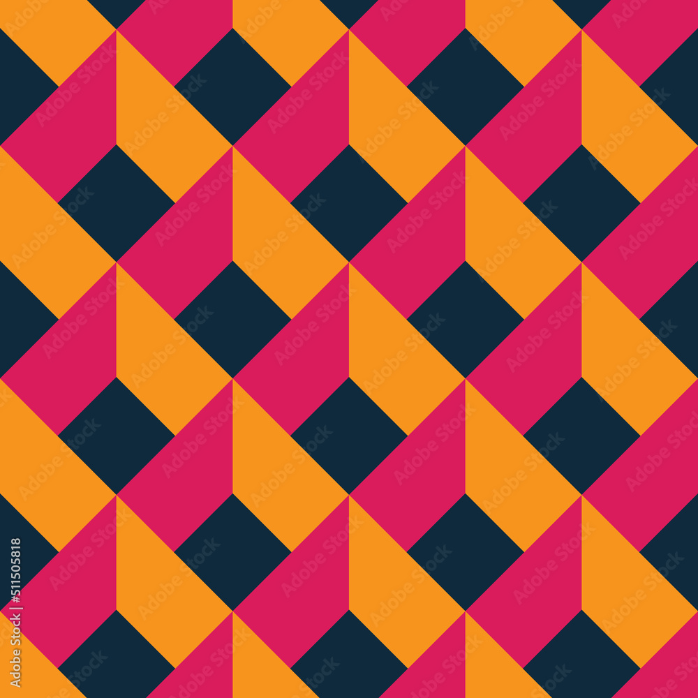 Seamless geometric pattern with 3d effect Seamless geometric pattern with 3d effect