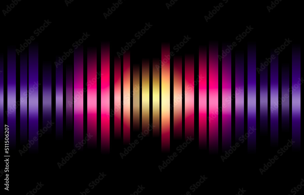 colorful equalizer. Sound wave on dark background