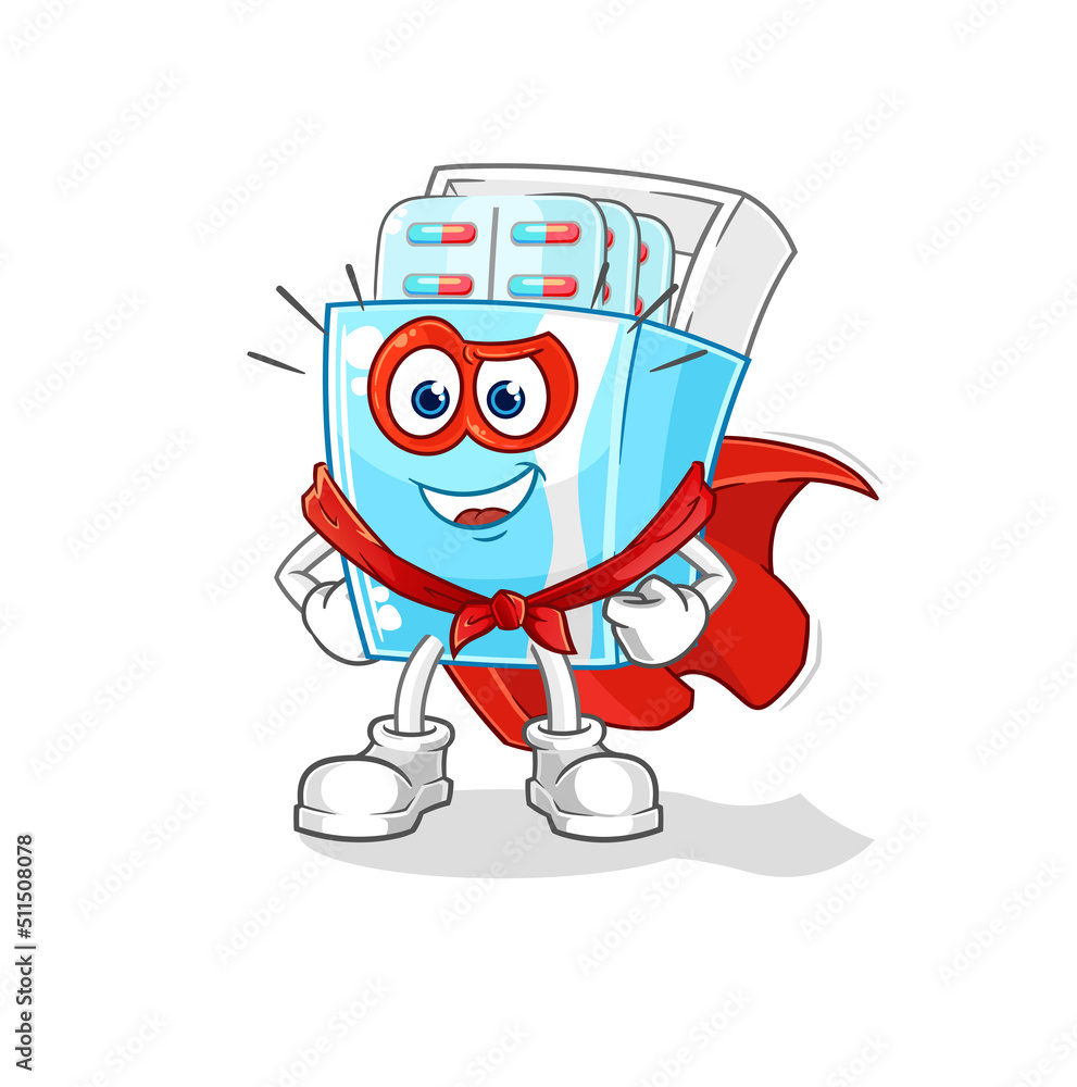 medicine package heroes vector. cartoon character medicine package heroes vector. cartoon character
