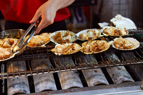 Grilled Scallops on the Grill © mnimage