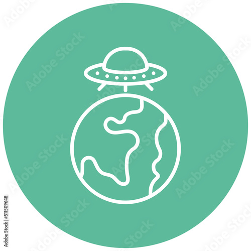 UFO Earth Icon Style