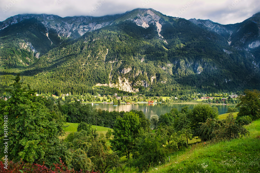 Green lake in the Austrian Alps Green lake in the Austrian Alps
