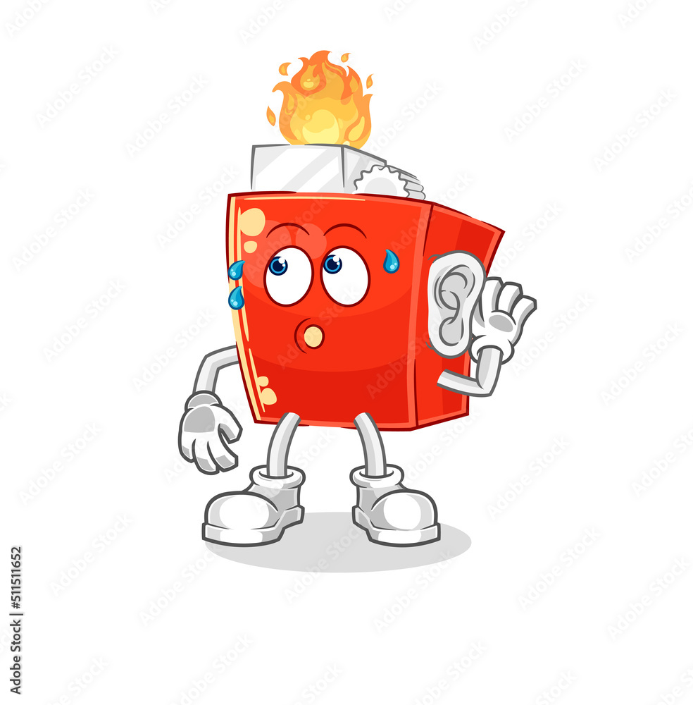 lighter eavesdropping vector. cartoon character lighter eavesdropping vector. cartoon character