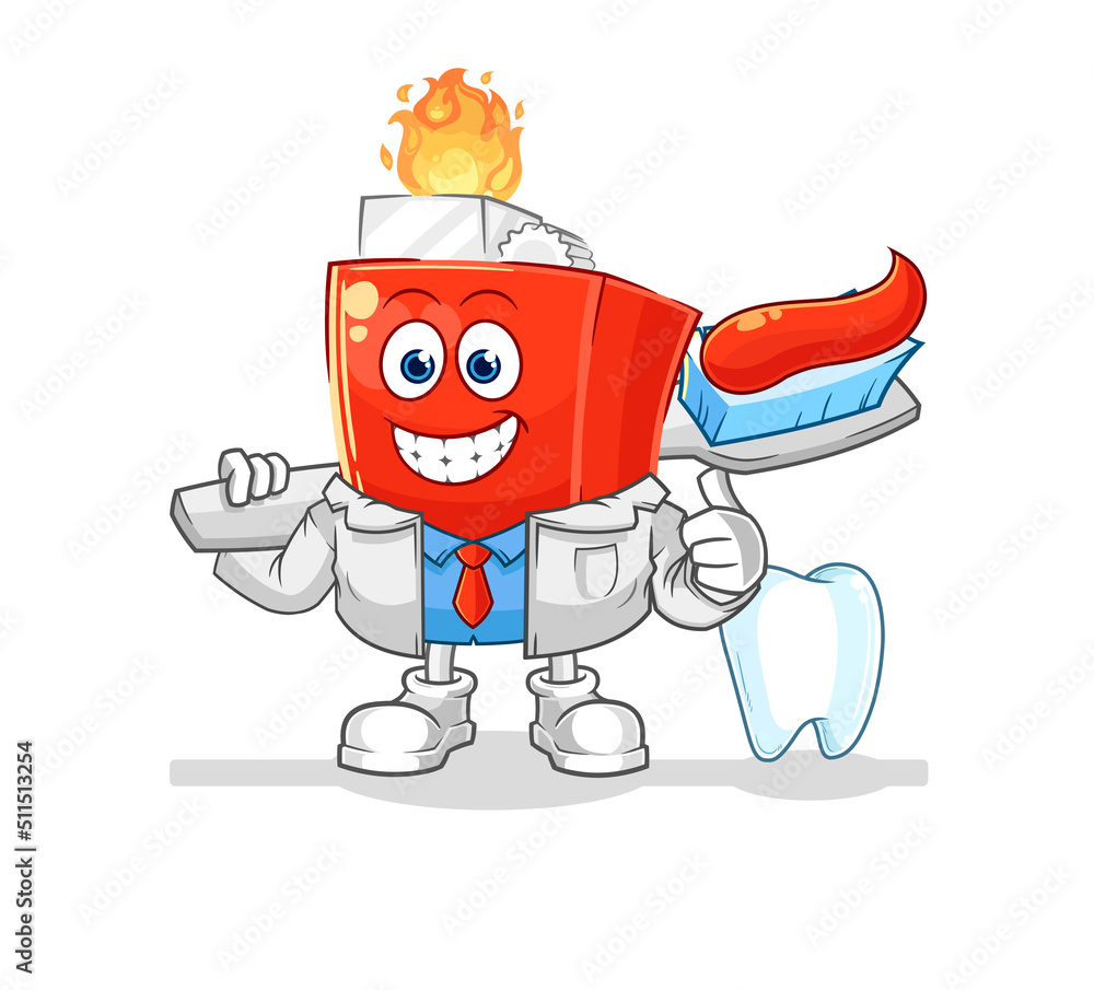Obraz premium lighter dentist illustration. character vector