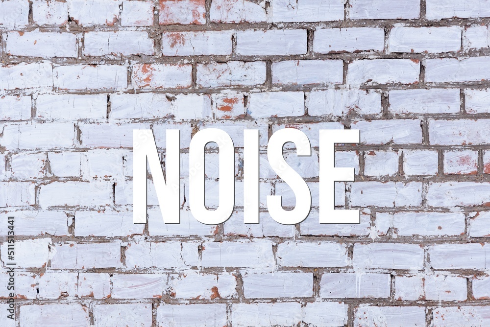 NOISE - word on concrete background. Cement floor, wall. NOISE - word on concrete background. Cement floor, wall.