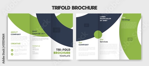 Catalog trifold brochure minimalist Editable text vector template