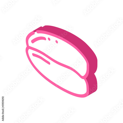 chicken fillet without skin and bones isometric icon vector. chicken fillet without skin and bones sign. isolated symbol illustration