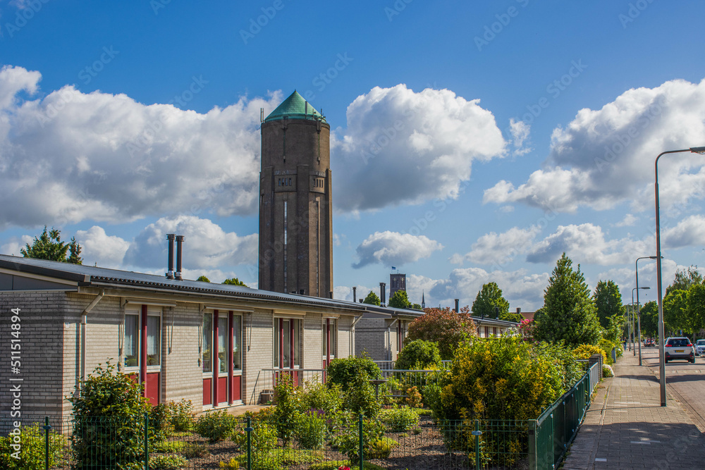 View on the city skyline of Oss, the Netherlands from 