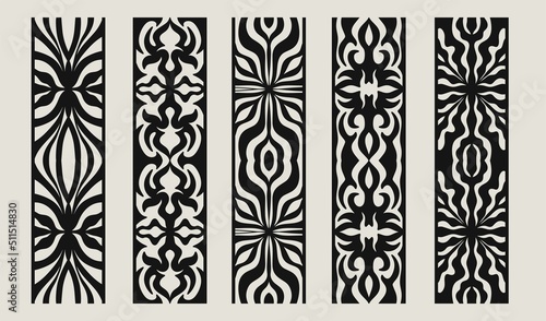Set of Vintage Seamless pattern with Baroque ornament. Luxury Vector background design for paper, cover, fabric, interior decor