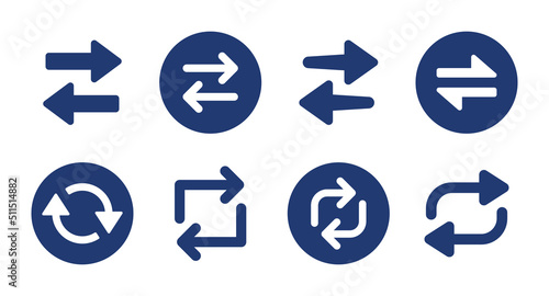 Swap icon vector set. Exchange arrow symbol collection