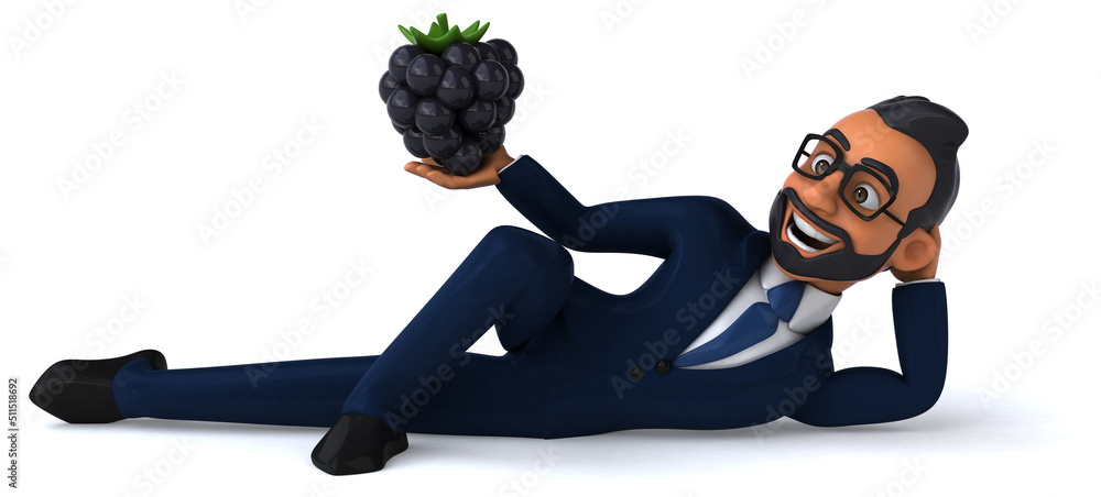 Fun 3D cartoon illustration of an indian businessman Fun 3D cartoon illustration of an indian businessman