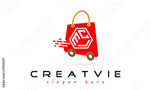 ECL three letter e- Commerce logo design vector template | monogram logo | shopping logo | wordmark logo | letter mark logo | business logo | brand logo | minimalist logo | shopify logo | symbol