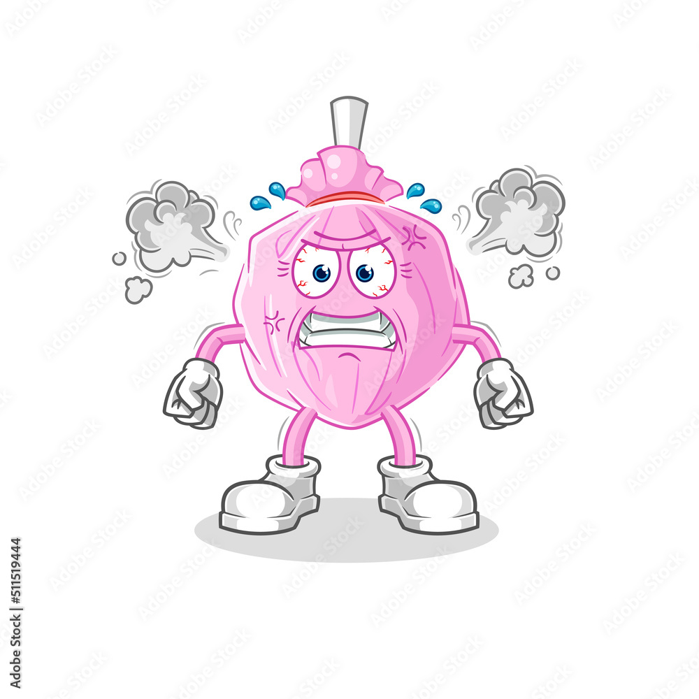 cute candy very angry mascot. cartoon vector cute candy very angry mascot. cartoon vector