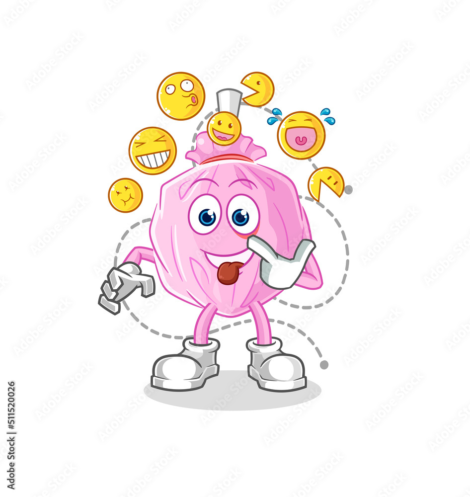 cute candy laugh and mock character. cartoon mascot vector cute candy laugh and mock character. cartoon mascot vector