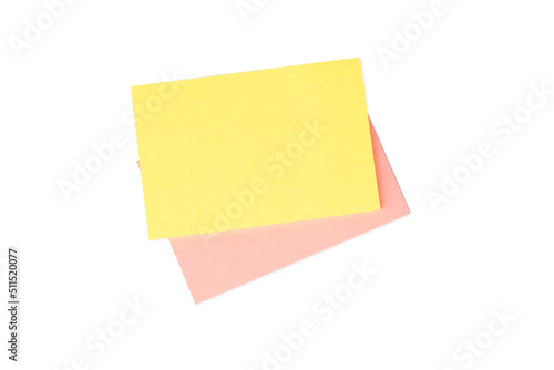 colored scrapbooks on white background. bright sticky notes