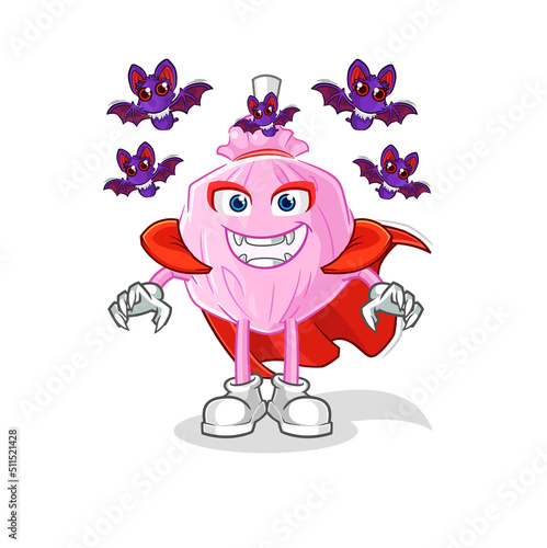 cute candy Dracula illustration. character vector