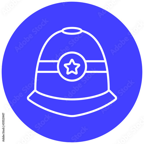 Police Helmet Icon Style