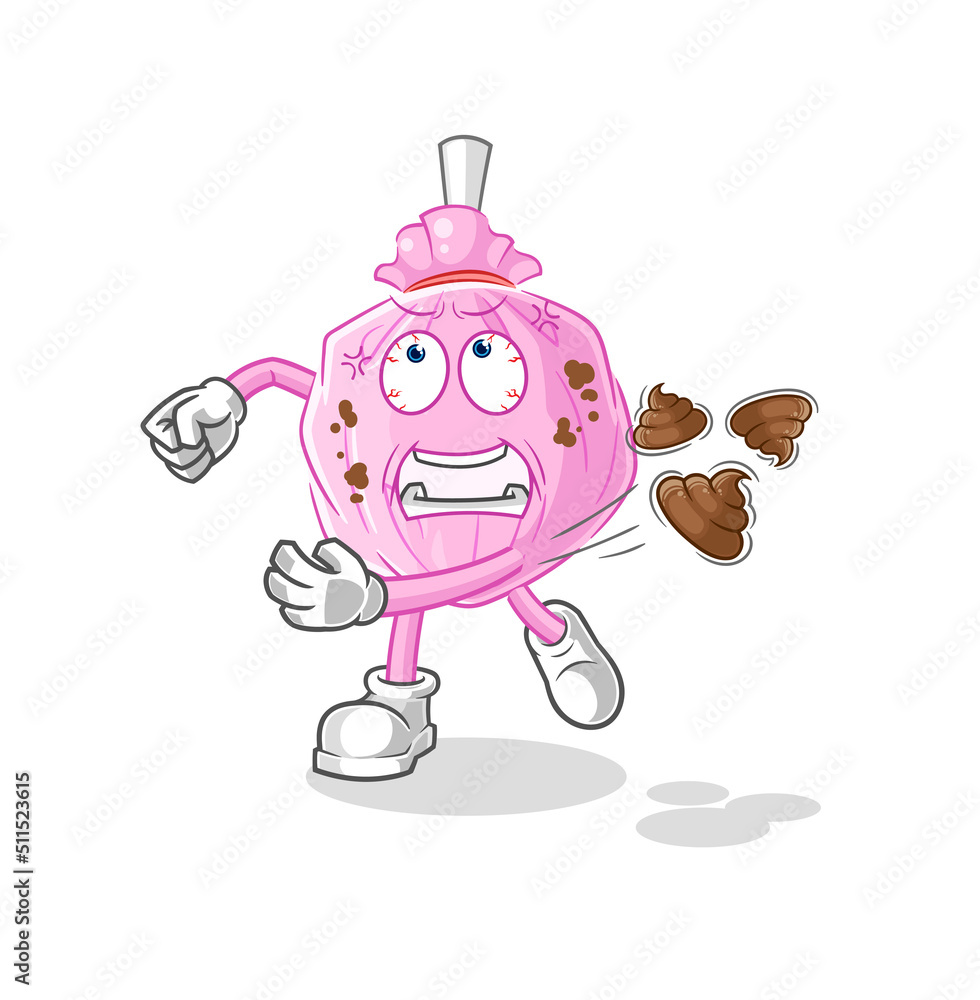 Obraz premium cute candy throwing shit vector