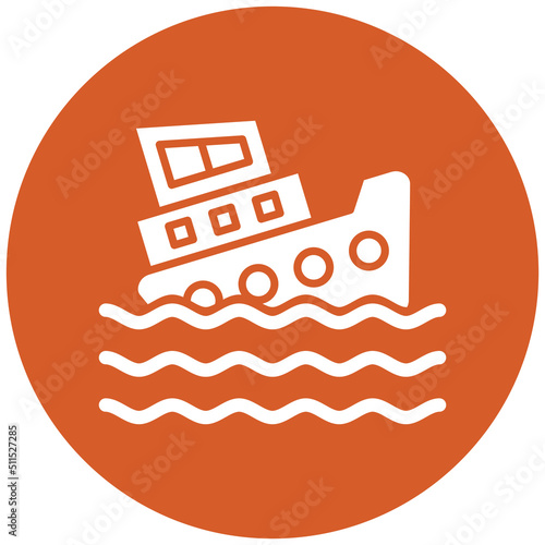 Boat Sink Icon Style