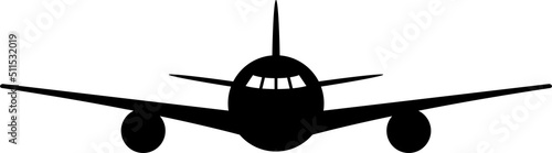 Airplane front view clipart photo