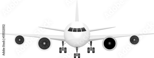 Airplane front view clipart