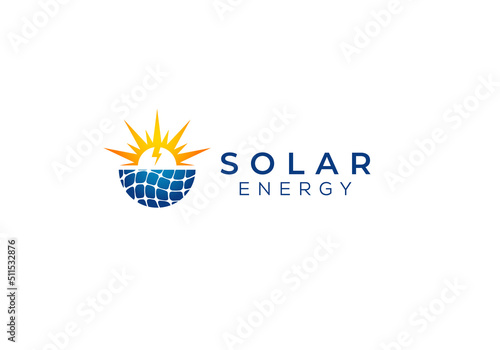 Obraz na plátně sustainable green solar penal logo