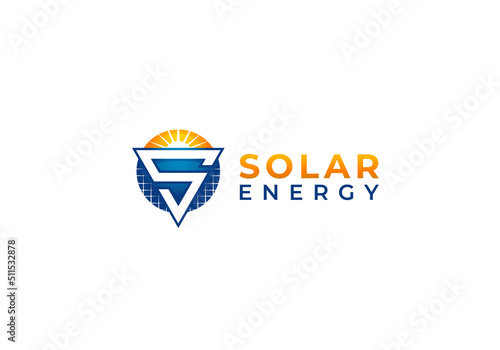sun solar energy letter s logo
