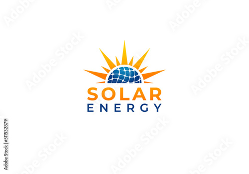 solar energy technology panel logo