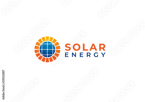 solar sun power energy logo concept
