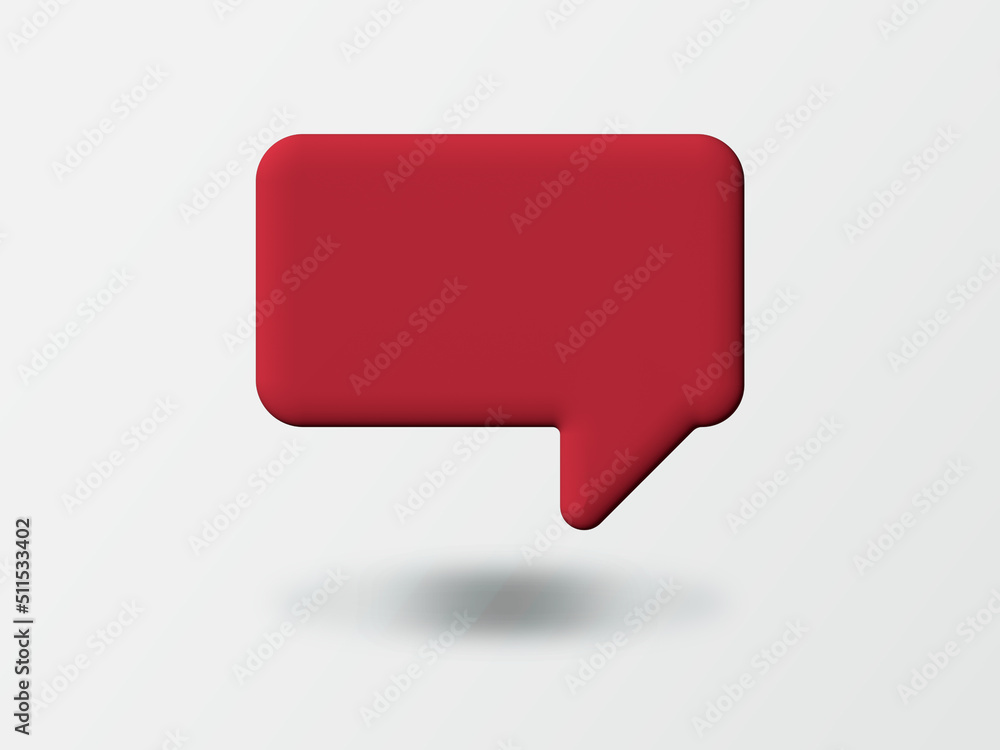 3d social media notification blank speech bubble pin 3d social media notification blank speech bubble pin
