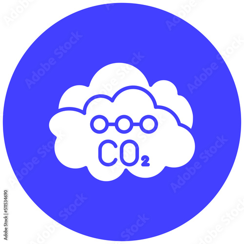 Carbon dioxide Icon Style