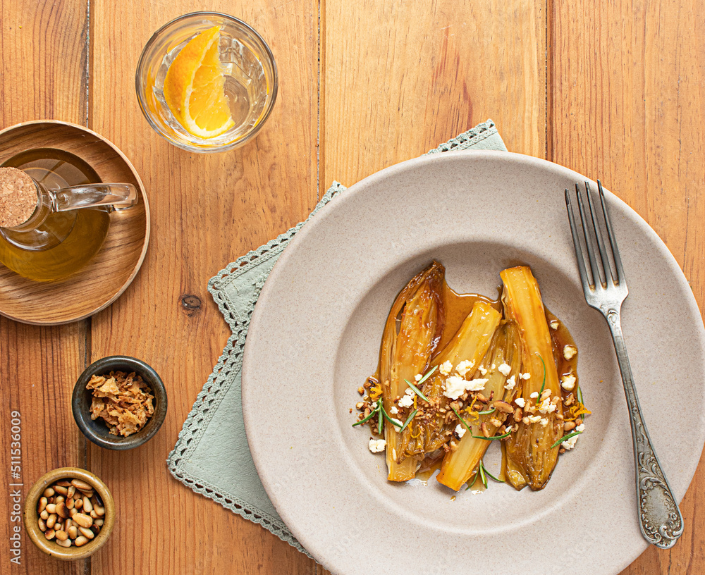 Braised endives with orange juice Braised endives with orange juice