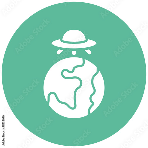UFO Earth Icon Style