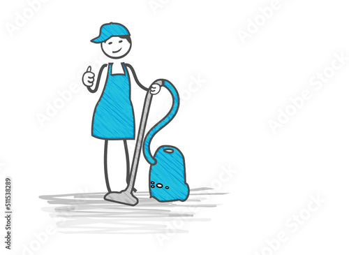logo d'entreprise de nettoyage avec aspirateur