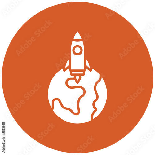 Rocket Earth Icon Style