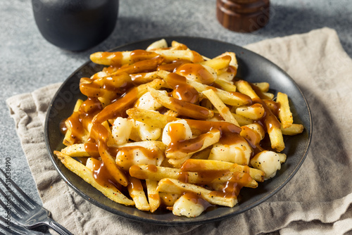 Homemade Cheesey Poutine French Fries photo