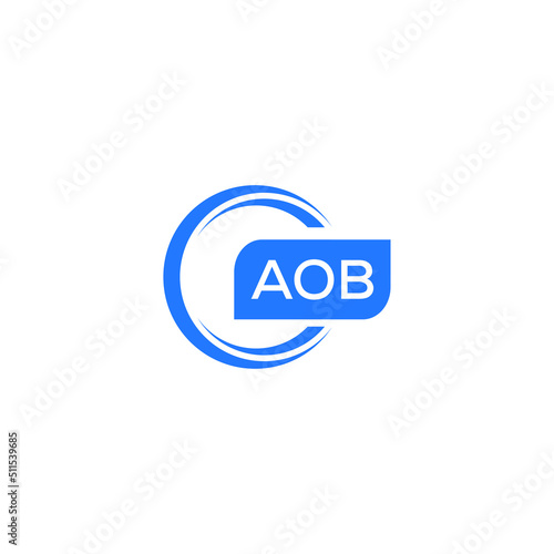 AOB letter design for logo and icon.AOB typography for technology, business and real estate brand.AOB monogram logo.vector illustration. photo