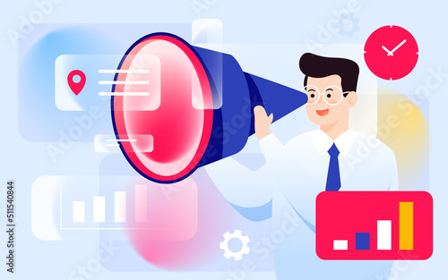 People are looking for talent, company recruitment with various data and tables in the background, vector illustration