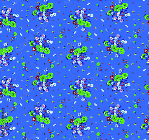 a pattern suitable for textile consisting of flowers
