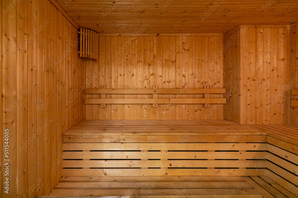 Small home wooden sauna, spa room. Relax in a hot sauna. Small home wooden sauna, spa room. Relax in a hot sauna.