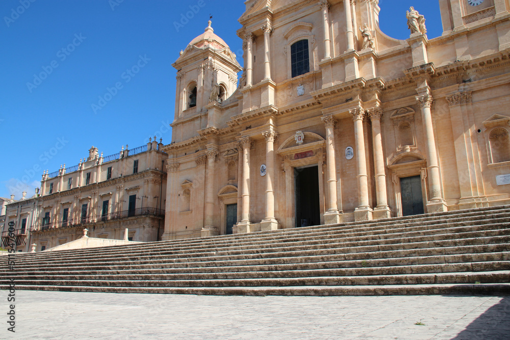 baroque cathedral in noto in sicily (italy)