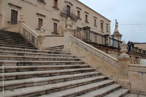 old building (palace ?) in noto in sicily (italy)