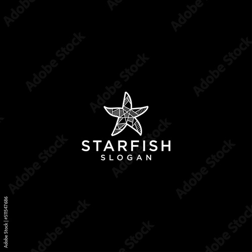 Starfish logo icon design vector 